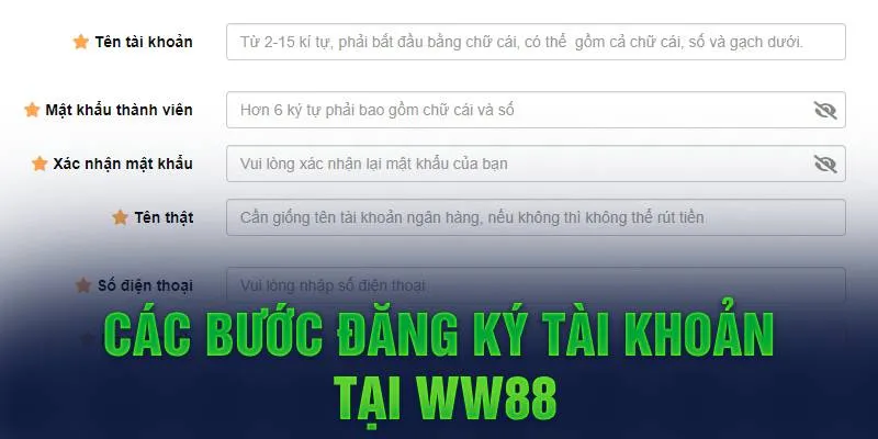 WW88 - WW88.COM LINK TRUY CẬP W88 NHANH 23 Các bước đăng ký tài khoản tại WW88